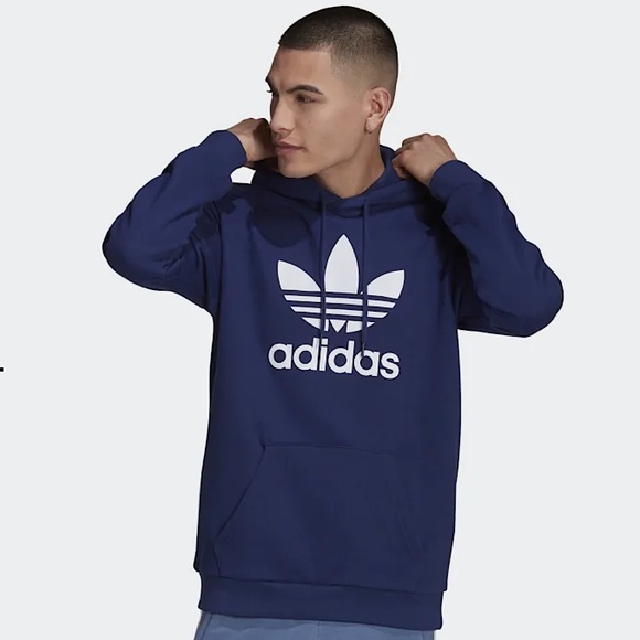 adidas Other - ADIDAS | Navy blue drawstring hoodie size M